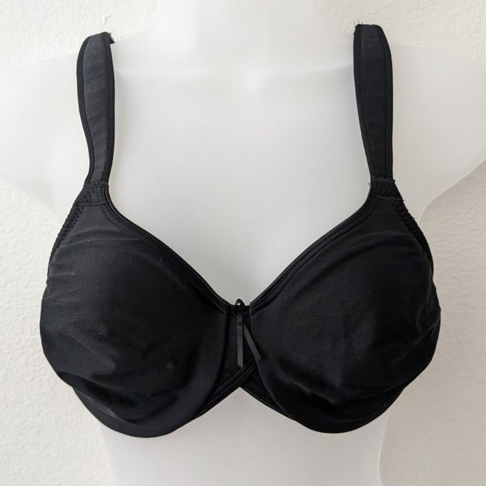WACOAL Body Suede Full Figureโ Seamless Underwire Bra Black 85185 Sz 34C